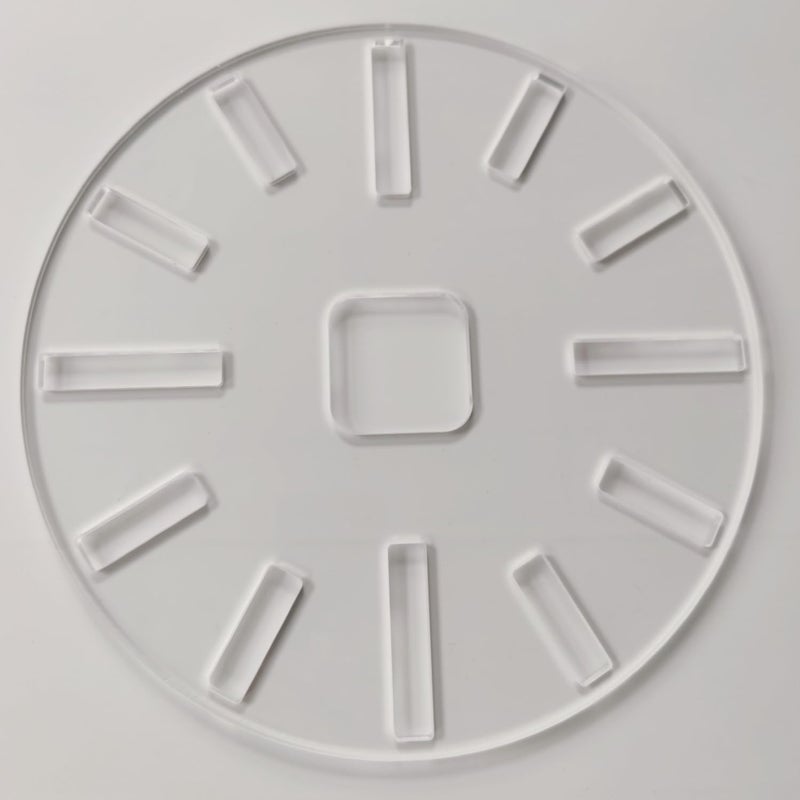 KINGRIA 10" Calibre Clock Template Handle Router Template Woodworking 1/4'' Thick DIY Clock Board with Dials Acrylic Inlay Clock Template - Image 3
